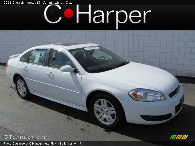 Summit White / Gray 2011 Chevrolet Impala LT