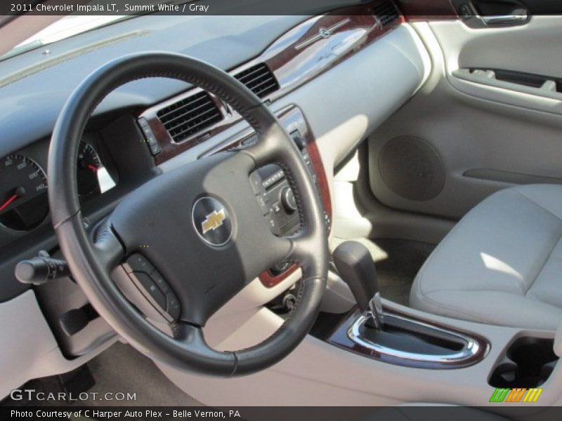Summit White / Gray 2011 Chevrolet Impala LT
