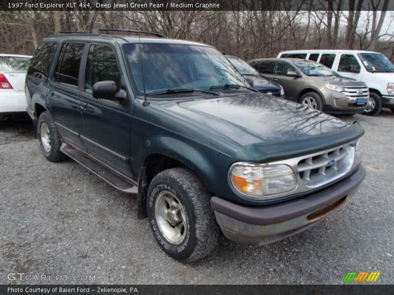 Deep Jewel Green Pearl / Medium Graphite 1997 Ford Explorer XLT 4x4