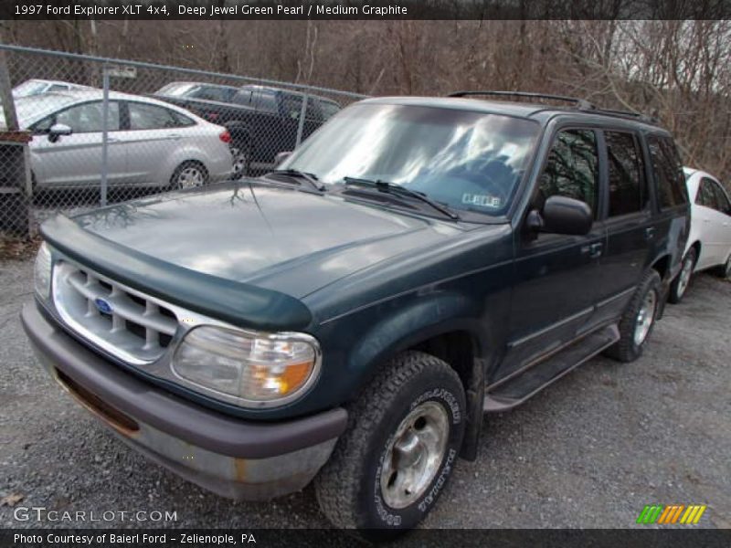 Deep Jewel Green Pearl / Medium Graphite 1997 Ford Explorer XLT 4x4