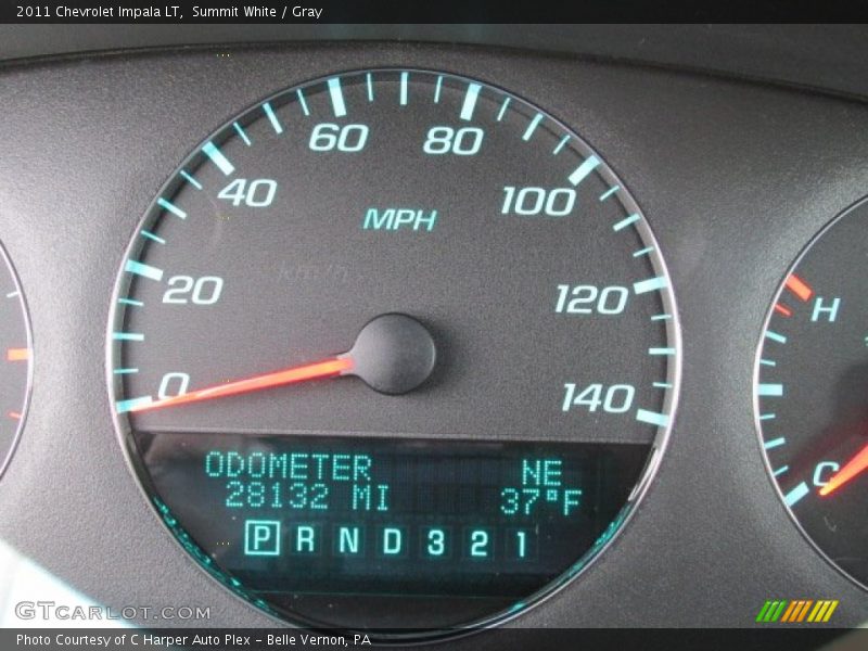 Summit White / Gray 2011 Chevrolet Impala LT