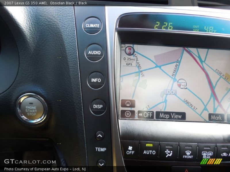 Controls of 2007 GS 350 AWD