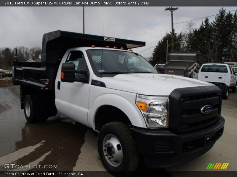 Front 3/4 View of 2013 F350 Super Duty XL Regular Cab 4x4 Dump Truck