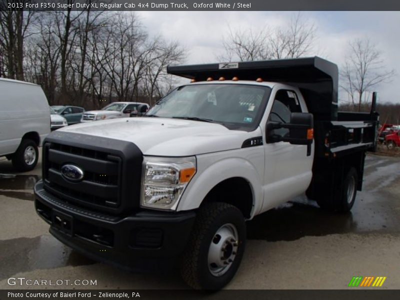 Oxford White / Steel 2013 Ford F350 Super Duty XL Regular Cab 4x4 Dump Truck