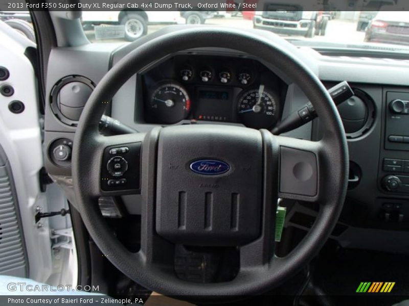  2013 F350 Super Duty XL Regular Cab 4x4 Dump Truck Steering Wheel