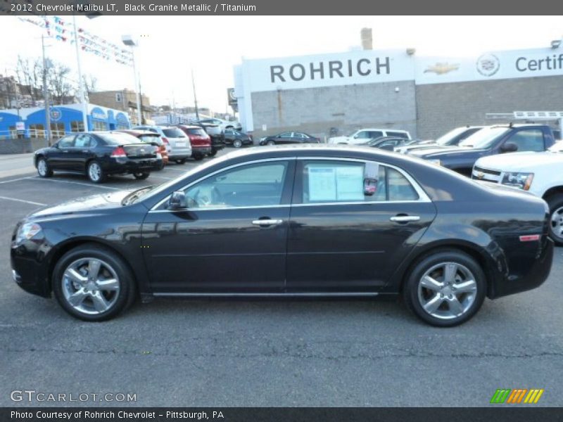Black Granite Metallic / Titanium 2012 Chevrolet Malibu LT