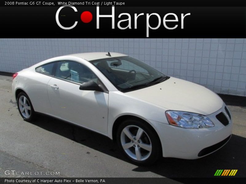 White Diamond Tri Coat / Light Taupe 2008 Pontiac G6 GT Coupe