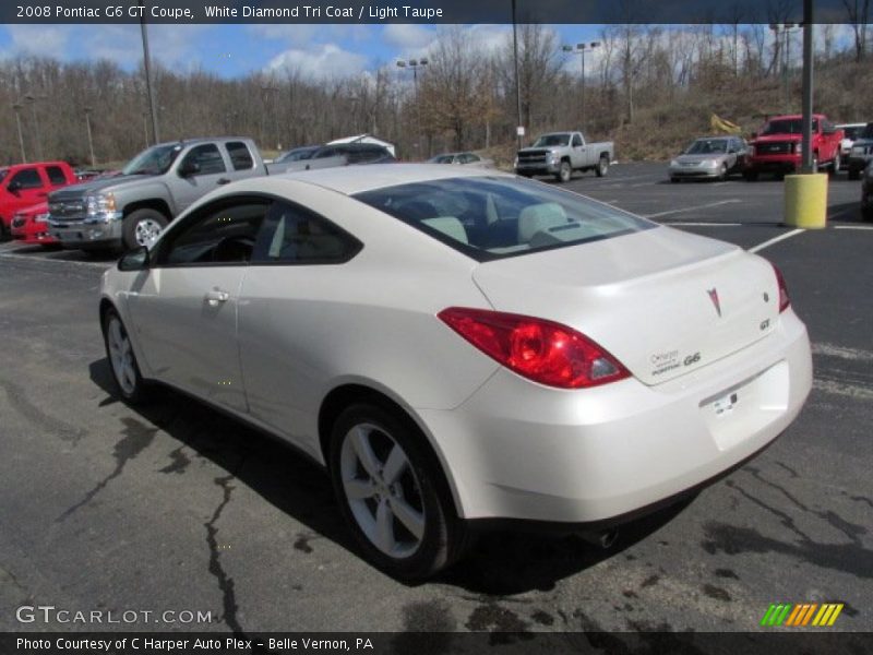 White Diamond Tri Coat / Light Taupe 2008 Pontiac G6 GT Coupe