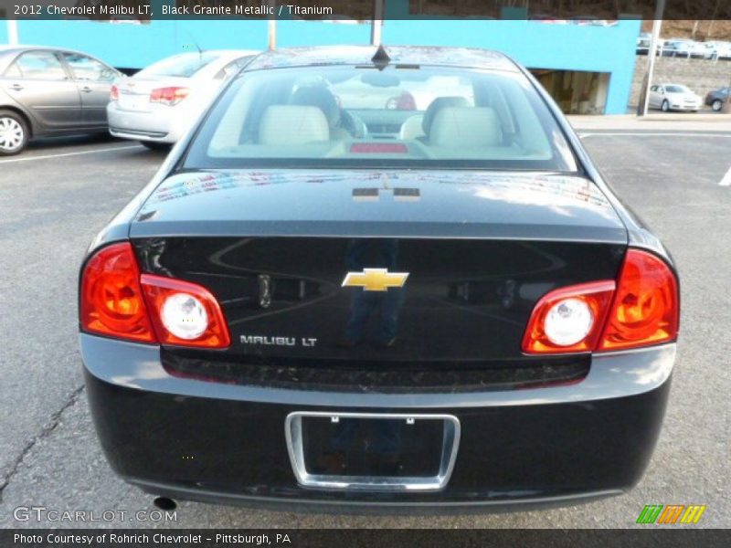 Black Granite Metallic / Titanium 2012 Chevrolet Malibu LT