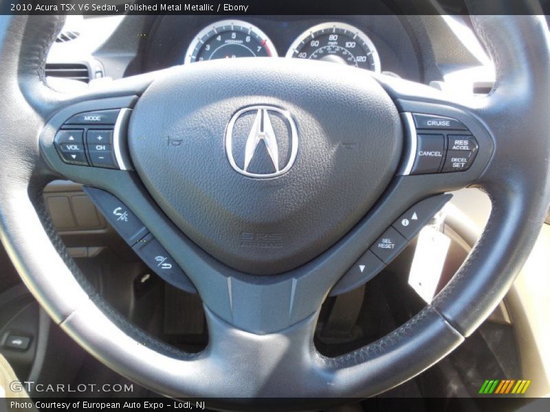 Polished Metal Metallic / Ebony 2010 Acura TSX V6 Sedan