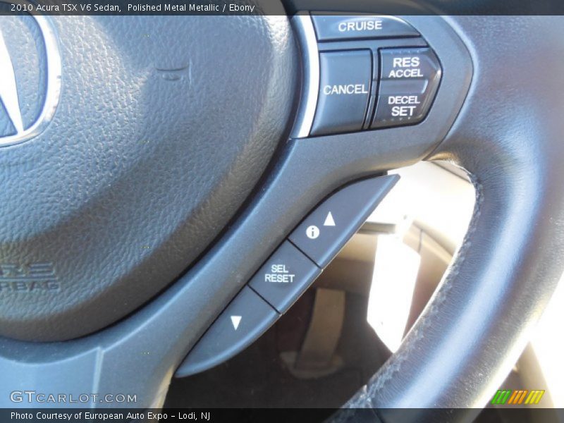 Polished Metal Metallic / Ebony 2010 Acura TSX V6 Sedan
