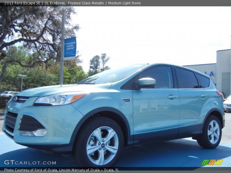 Frosted Glass Metallic / Medium Light Stone 2013 Ford Escape SE 2.0L EcoBoost
