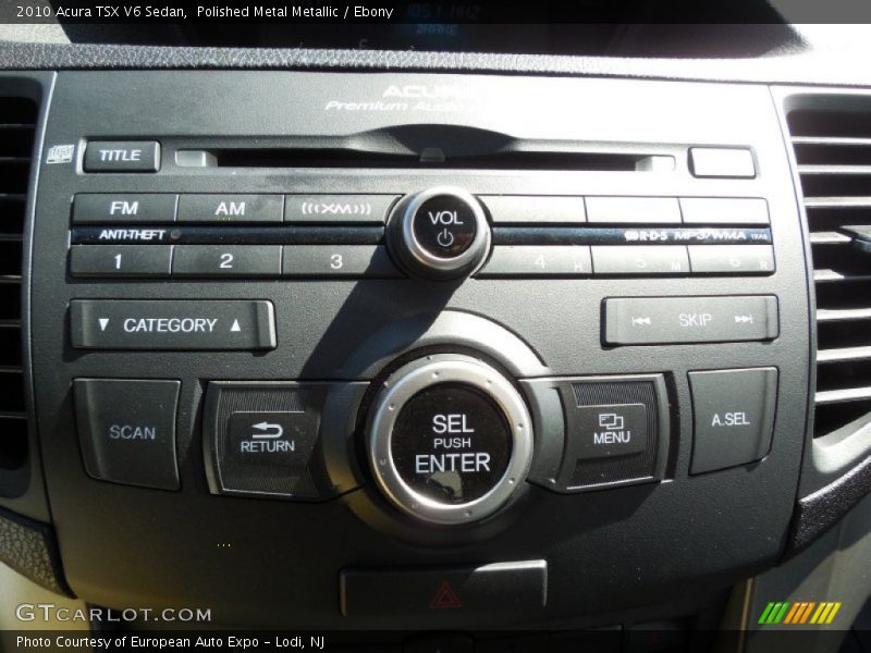 Polished Metal Metallic / Ebony 2010 Acura TSX V6 Sedan