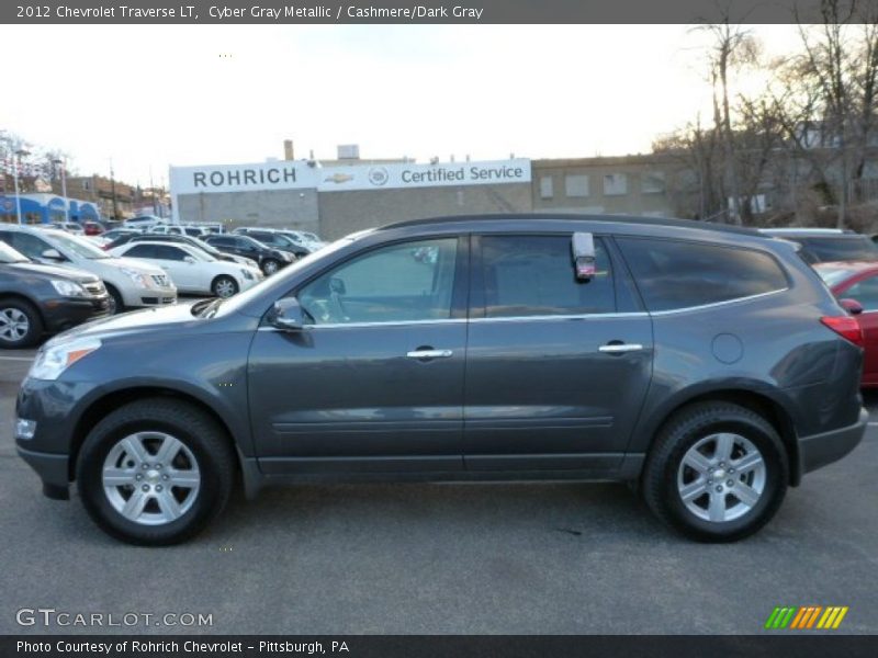 Cyber Gray Metallic / Cashmere/Dark Gray 2012 Chevrolet Traverse LT