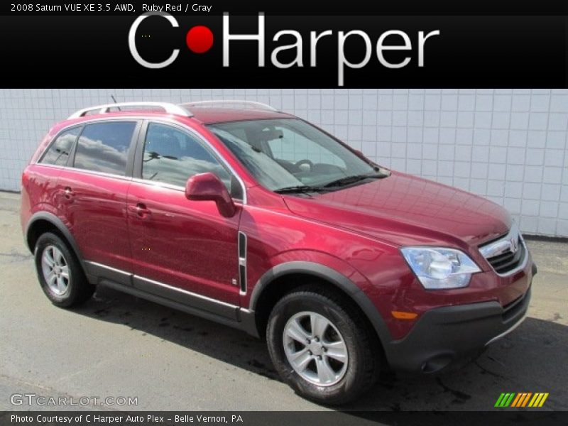 Ruby Red / Gray 2008 Saturn VUE XE 3.5 AWD