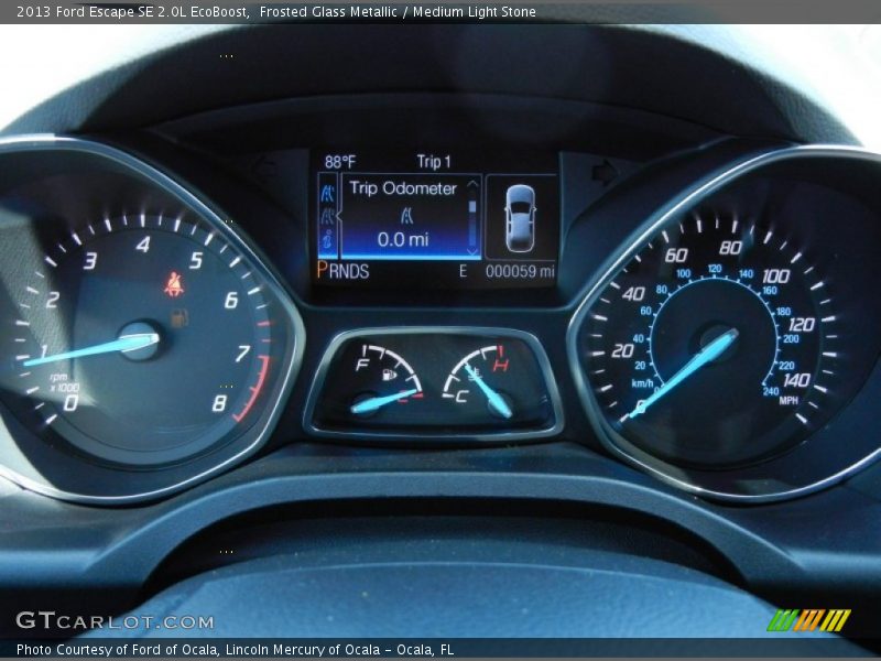 Frosted Glass Metallic / Medium Light Stone 2013 Ford Escape SE 2.0L EcoBoost