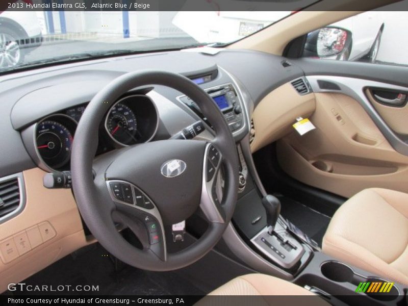 Atlantic Blue / Beige 2013 Hyundai Elantra GLS