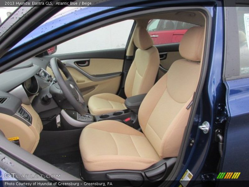 Atlantic Blue / Beige 2013 Hyundai Elantra GLS