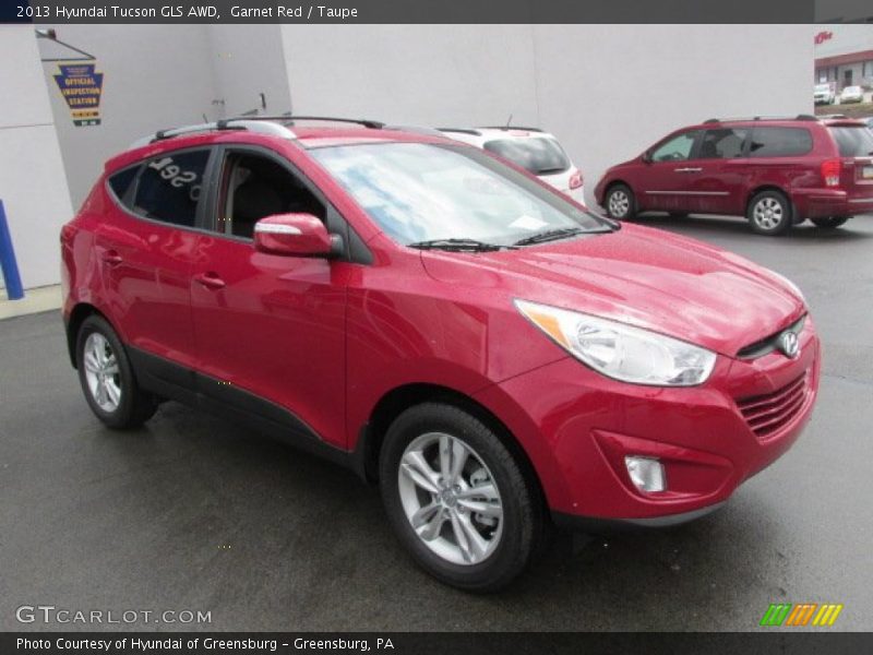 Garnet Red / Taupe 2013 Hyundai Tucson GLS AWD