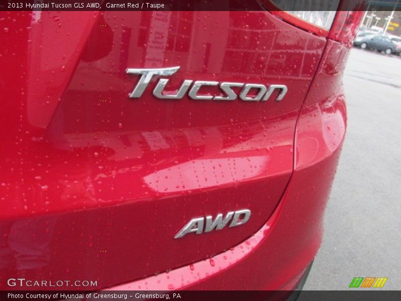 Garnet Red / Taupe 2013 Hyundai Tucson GLS AWD