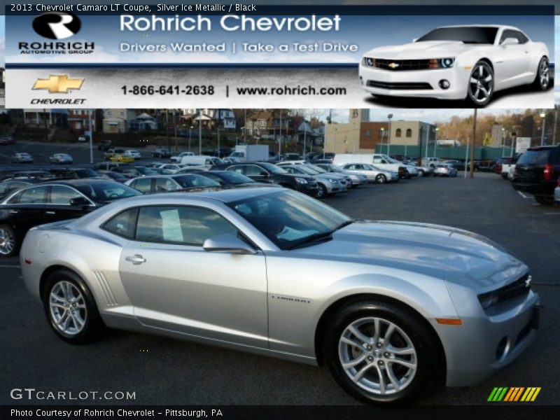 Silver Ice Metallic / Black 2013 Chevrolet Camaro LT Coupe