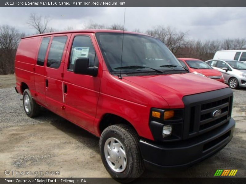 Vermillion Red / Medium Flint 2013 Ford E Series Van E150 Cargo