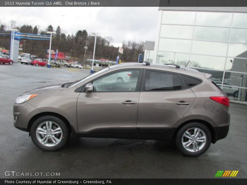 Chai Bronze / Black 2013 Hyundai Tucson GLS AWD