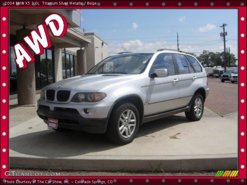 Titanium Silver Metallic / Beige 2004 BMW X5 3.0i