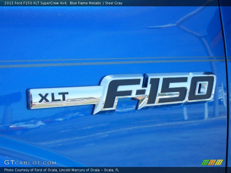 Blue Flame Metallic / Steel Gray 2013 Ford F150 XLT SuperCrew 4x4