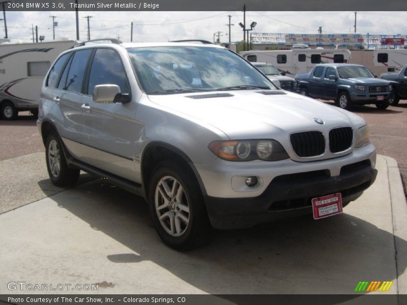 Titanium Silver Metallic / Beige 2004 BMW X5 3.0i