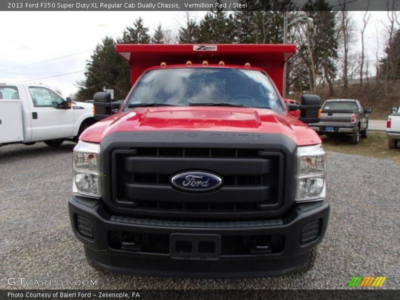Vermillion Red / Steel 2013 Ford F350 Super Duty XL Regular Cab Dually Chassis