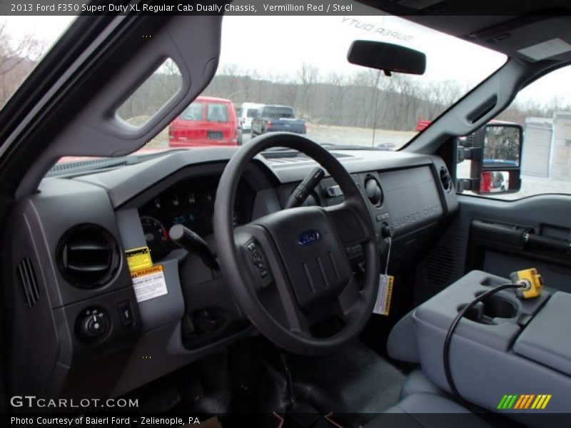 Vermillion Red / Steel 2013 Ford F350 Super Duty XL Regular Cab Dually Chassis