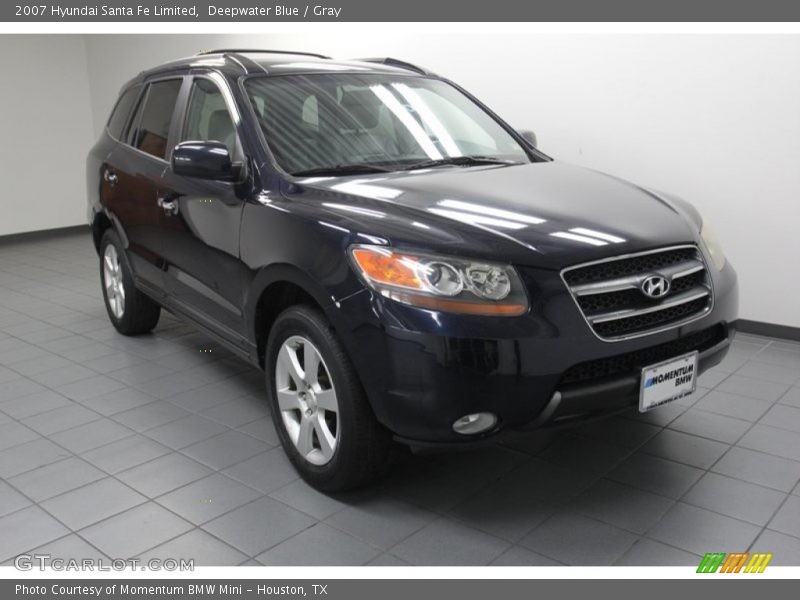 Deepwater Blue / Gray 2007 Hyundai Santa Fe Limited