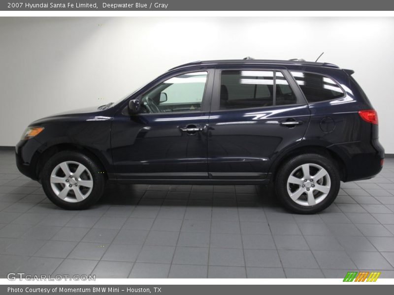 Deepwater Blue / Gray 2007 Hyundai Santa Fe Limited