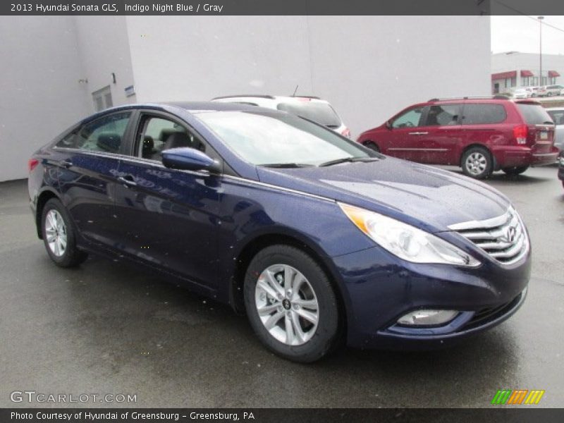Indigo Night Blue / Gray 2013 Hyundai Sonata GLS