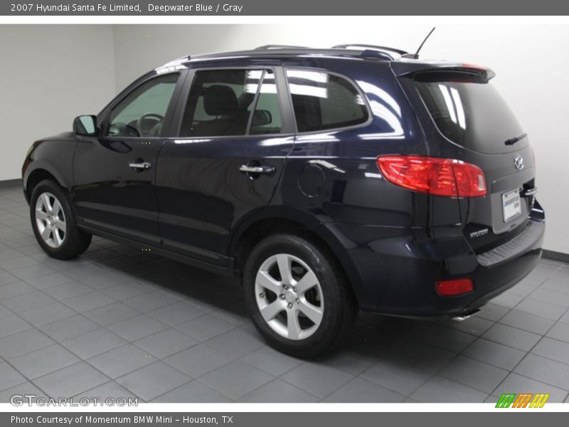 Deepwater Blue / Gray 2007 Hyundai Santa Fe Limited