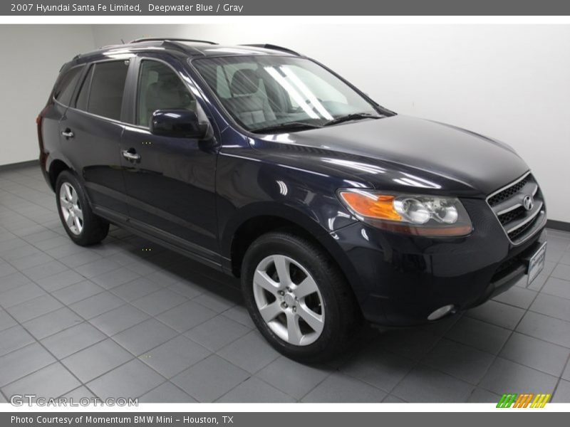 Deepwater Blue / Gray 2007 Hyundai Santa Fe Limited