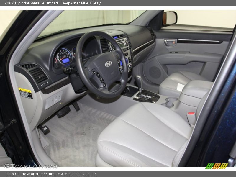 Deepwater Blue / Gray 2007 Hyundai Santa Fe Limited