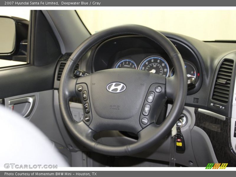 Deepwater Blue / Gray 2007 Hyundai Santa Fe Limited
