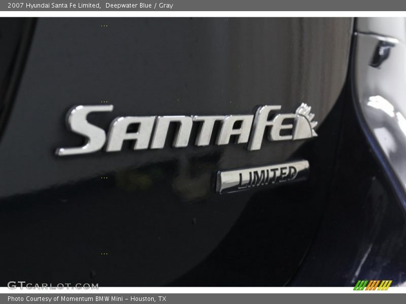 Deepwater Blue / Gray 2007 Hyundai Santa Fe Limited