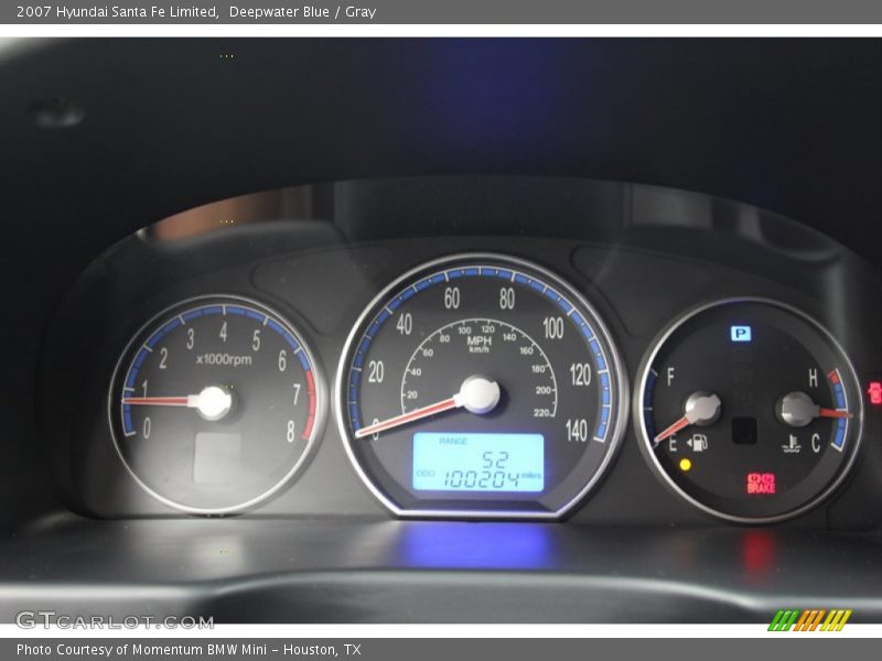 Deepwater Blue / Gray 2007 Hyundai Santa Fe Limited