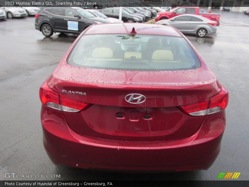 Sparkling Ruby / Beige 2013 Hyundai Elantra GLS