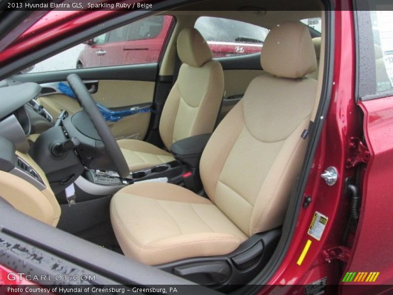 Sparkling Ruby / Beige 2013 Hyundai Elantra GLS