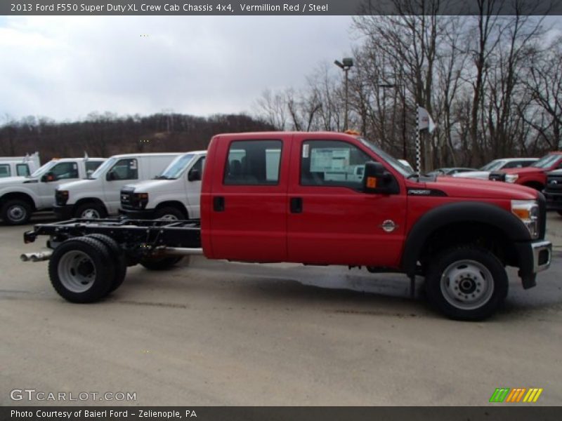 Vermillion Red / Steel 2013 Ford F550 Super Duty XL Crew Cab Chassis 4x4