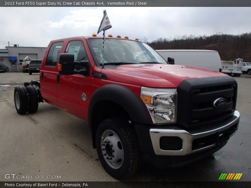 Front 3/4 View of 2013 F550 Super Duty XL Crew Cab Chassis 4x4
