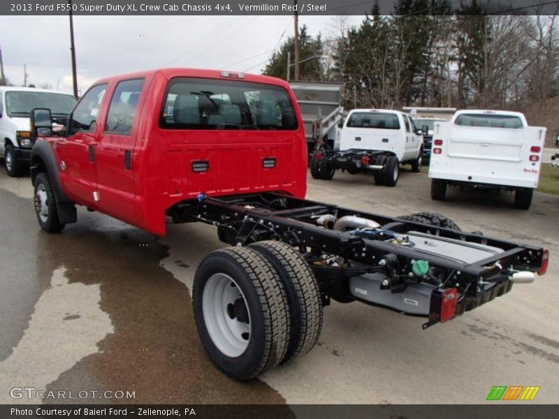 Vermillion Red / Steel 2013 Ford F550 Super Duty XL Crew Cab Chassis 4x4