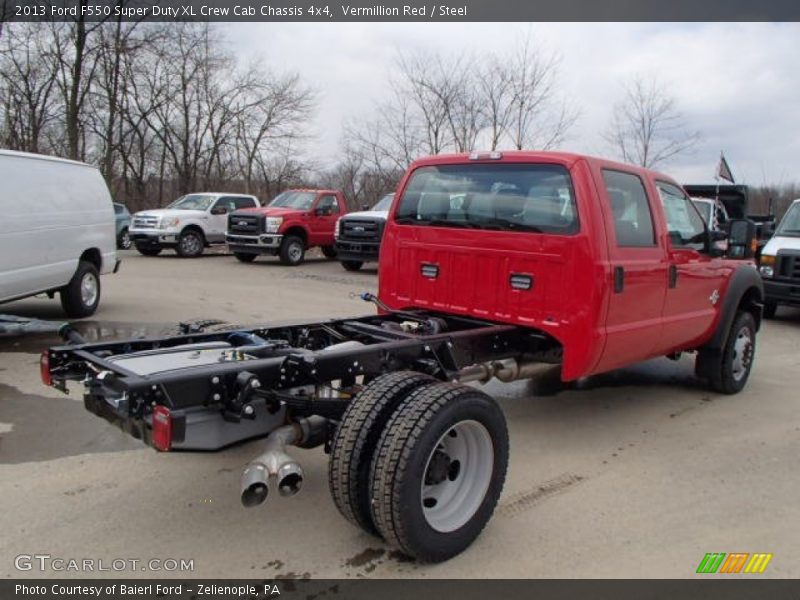 Vermillion Red / Steel 2013 Ford F550 Super Duty XL Crew Cab Chassis 4x4