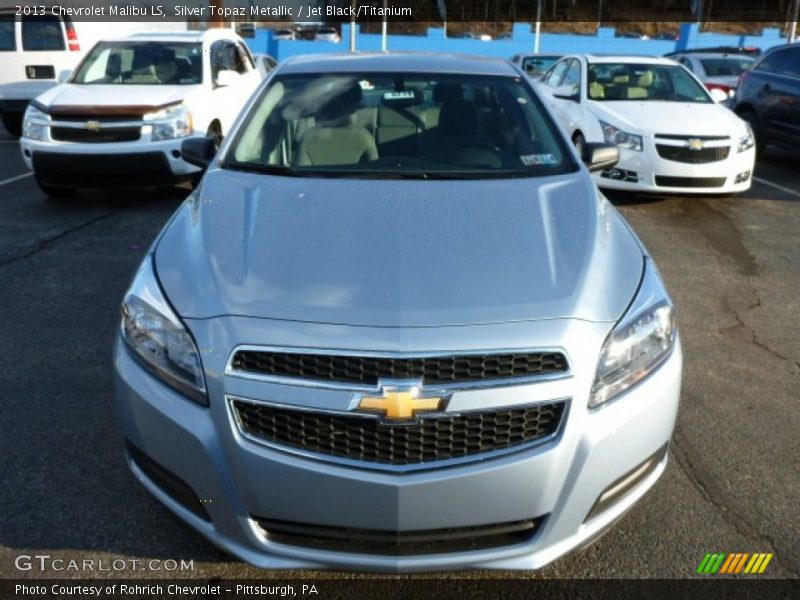 Silver Topaz Metallic / Jet Black/Titanium 2013 Chevrolet Malibu LS