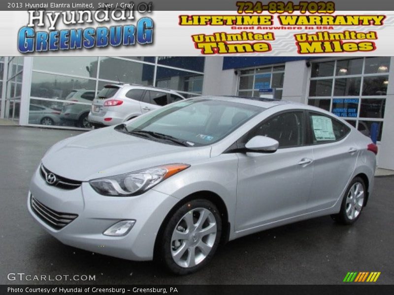 Silver / Gray 2013 Hyundai Elantra Limited