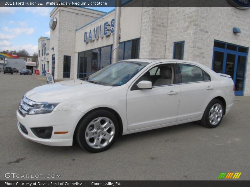 White Suede / Medium Light Stone 2011 Ford Fusion SE